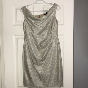 RALPH LAUREN silver dress.